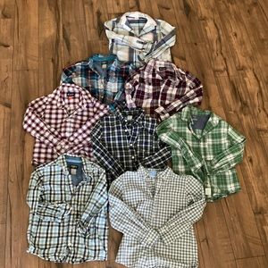 Bundle of eight boys size small (5/6) button downs. Each worn maybe once.